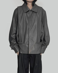 feng chen wang ダウン　ナイロンジャケット 黒 グレー ネイビー Feng Chen Wang DECONSTRUCTED DENIM JACKET (BLACK/NAVY)の商品