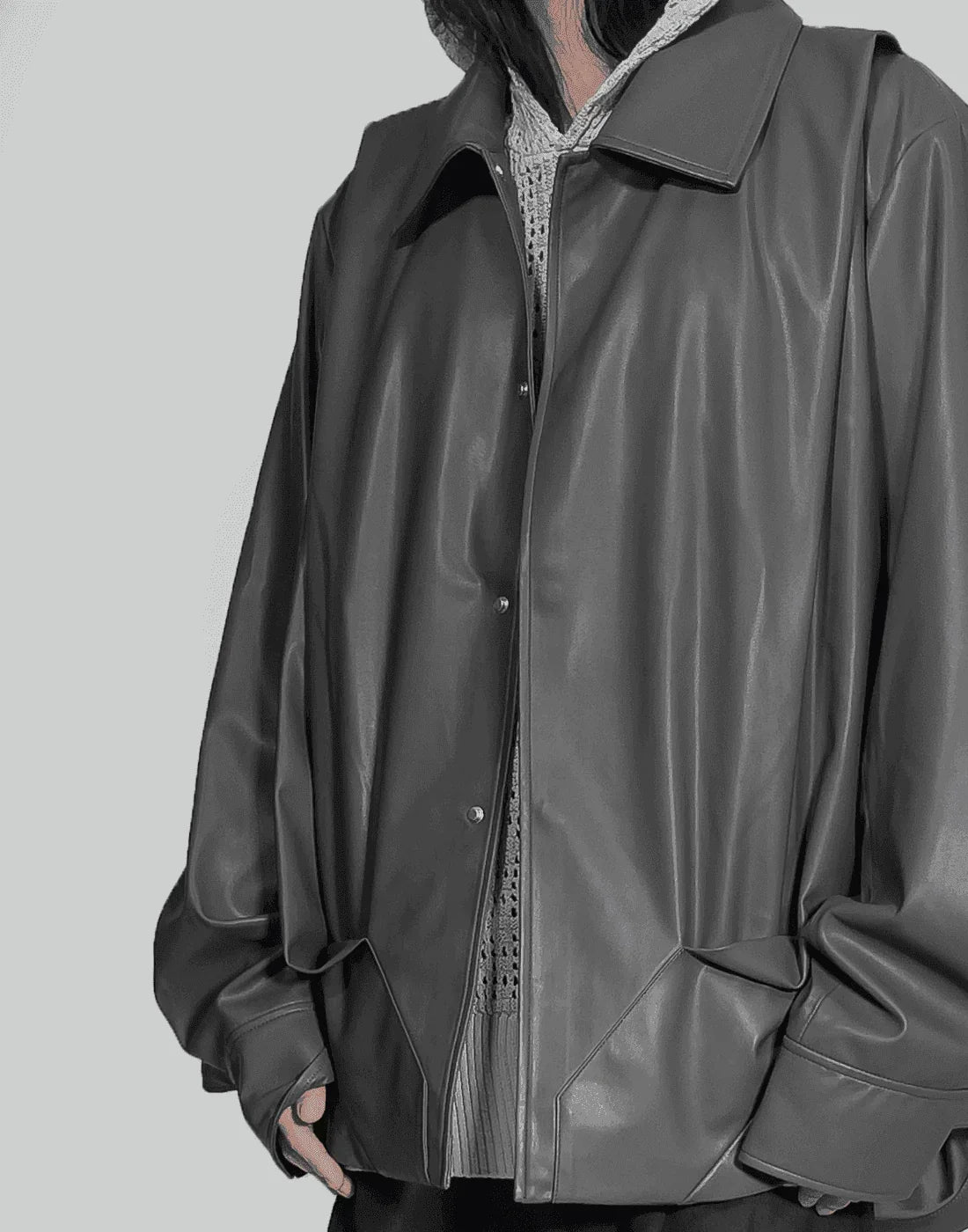 FENG CHEN WANG FAUX LEATHER JACKET – 082plus