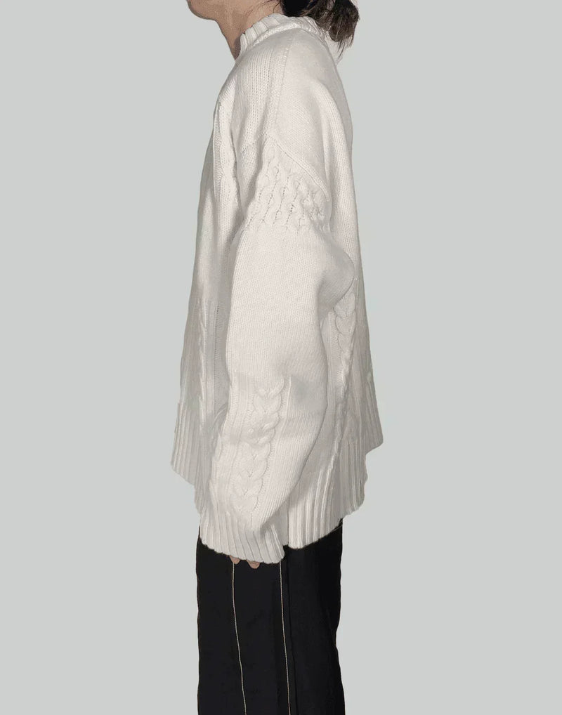 FENG CHEN WANG - INTARSIA PULLOVER SWEATER - 082plus