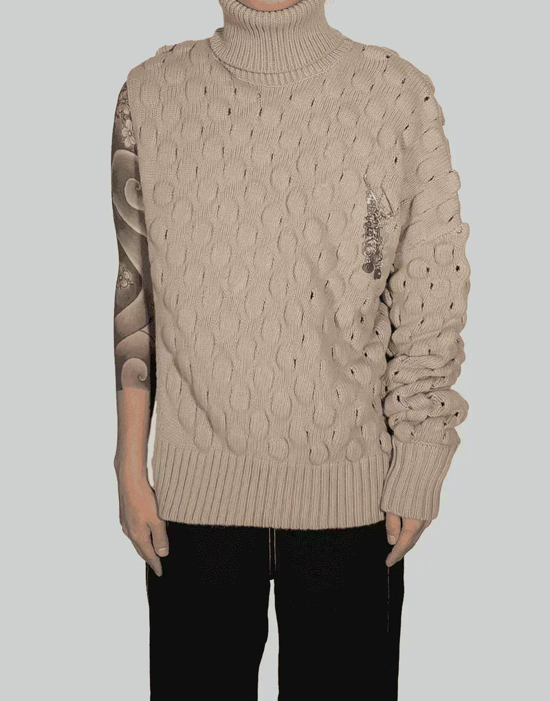 FENG CHEN WANG - INTARSIA SWEATER - 082plus