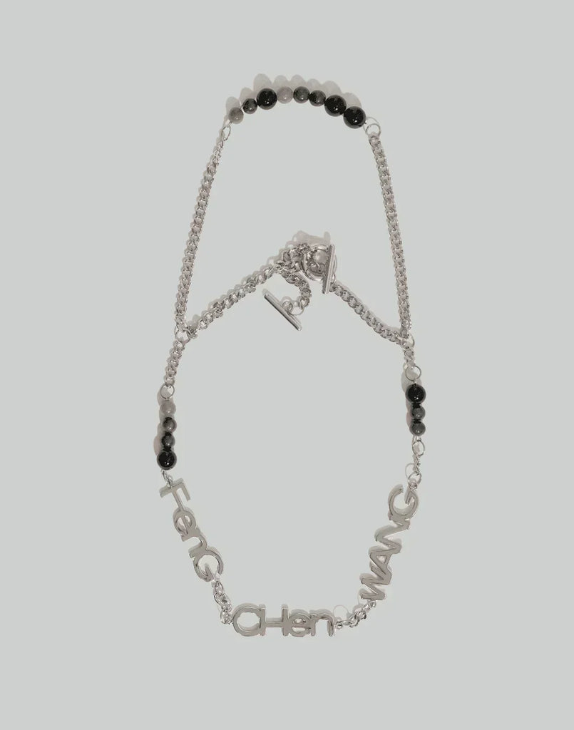 アクセサリー Feng Chen Wang JADE ONYX NECKLACE Feng Chen Wang JADE ONYX NECKLACE - Silver | Garmentory