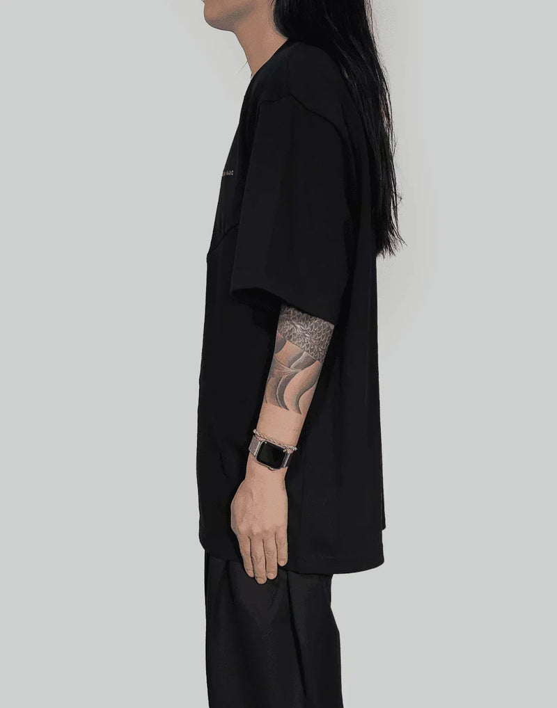 FENG CHEN WANG - PANELLED COLLAR T-SHIRT - 082plus