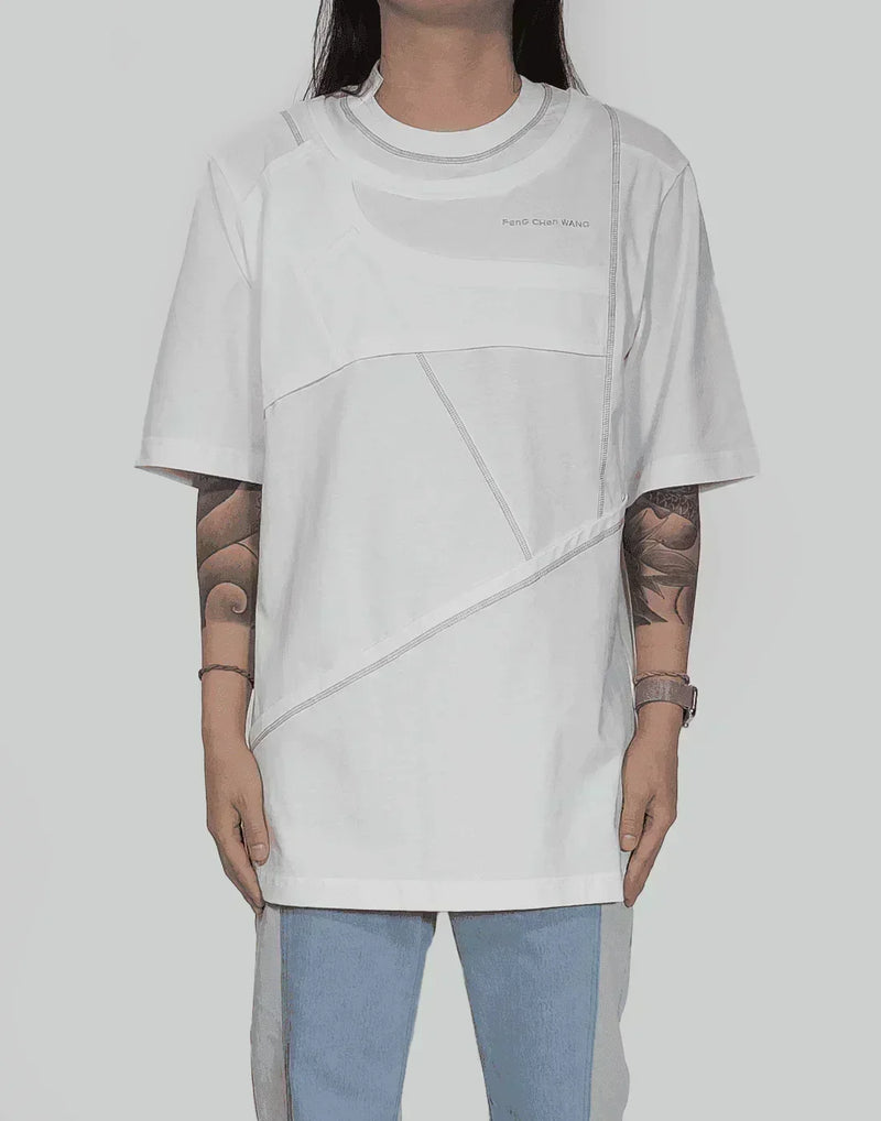 FENG CHEN WANG - PANELLED T-SHIRT - 082plus