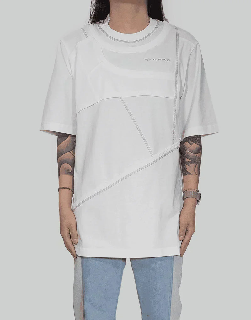 FENG CHEN WANG - PANELLED T-SHIRT - 082plus