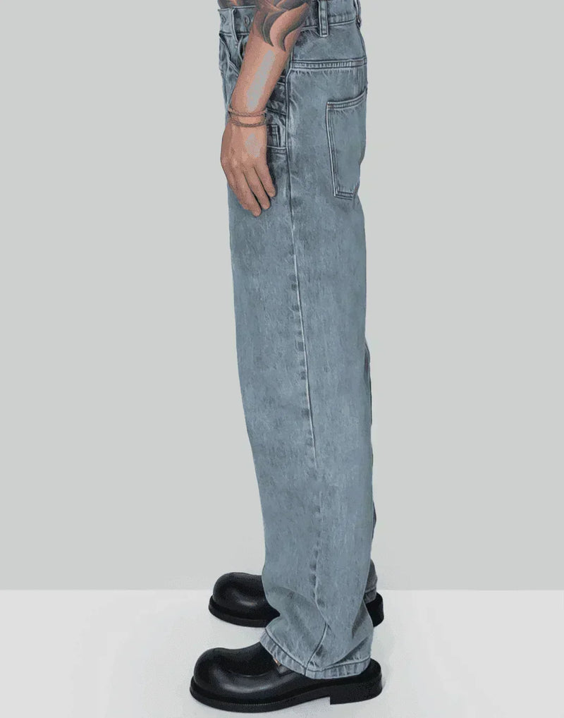 FENG CHEN WANG - PHOENIX EMBROIDERY PANELLED JEANS - 082plus