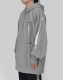 FENG CHEN WANG PLEATED AND PRINTED HOODIE - 082plus