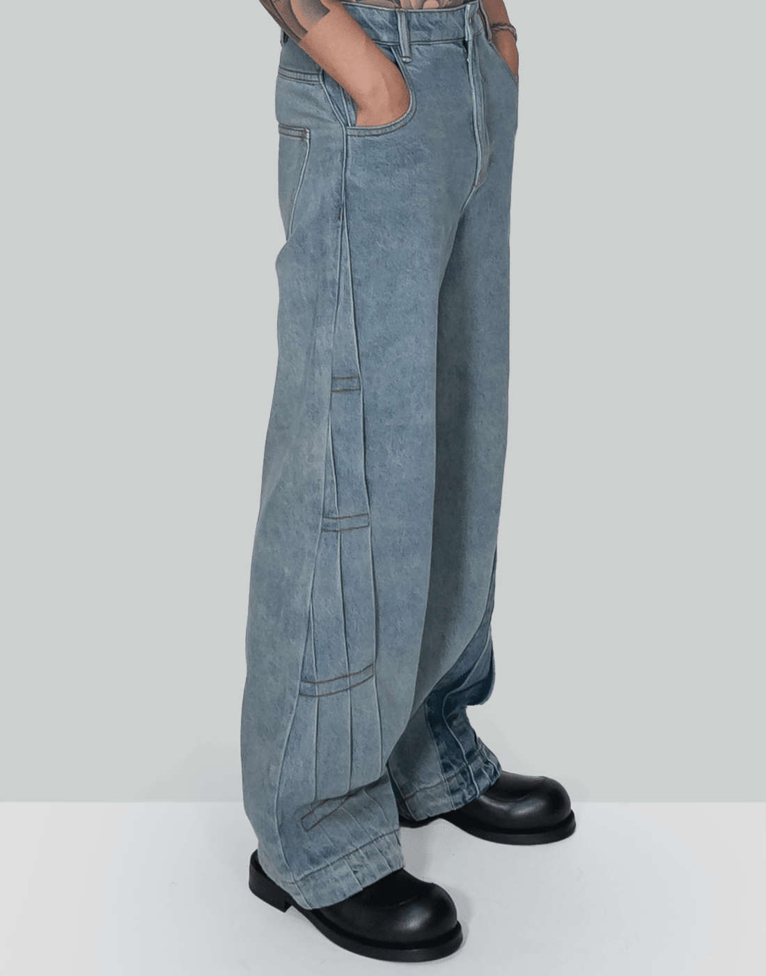 feng chen wang pleated denim jeans着用は10回未満です
