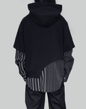 FENG CHEN WANG SHIRTING PANELLED HOODIE - 082plus