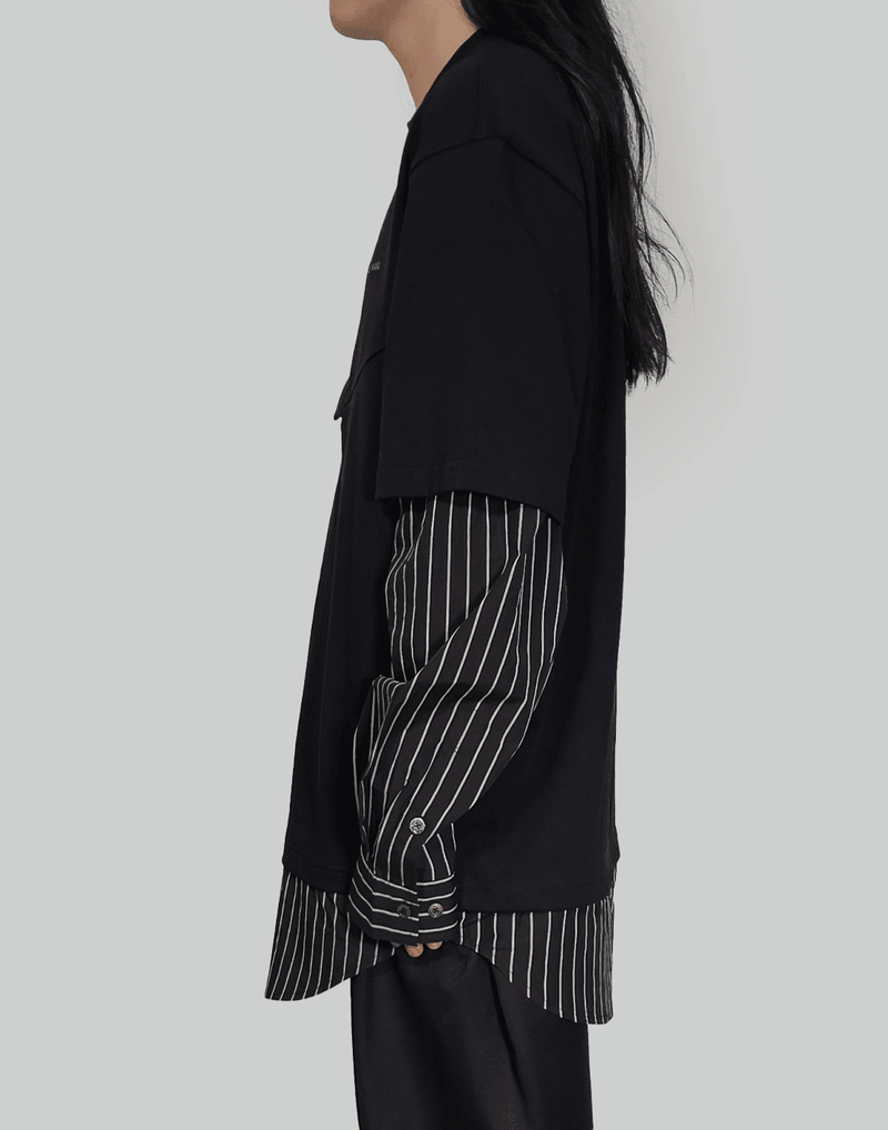 FENG CHEN WANG SHIRTING PANELLED SWEATER – 082plus
