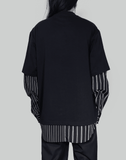 FENG CHEN WANG SHIRTING PANELLED SWEATER - 082plus