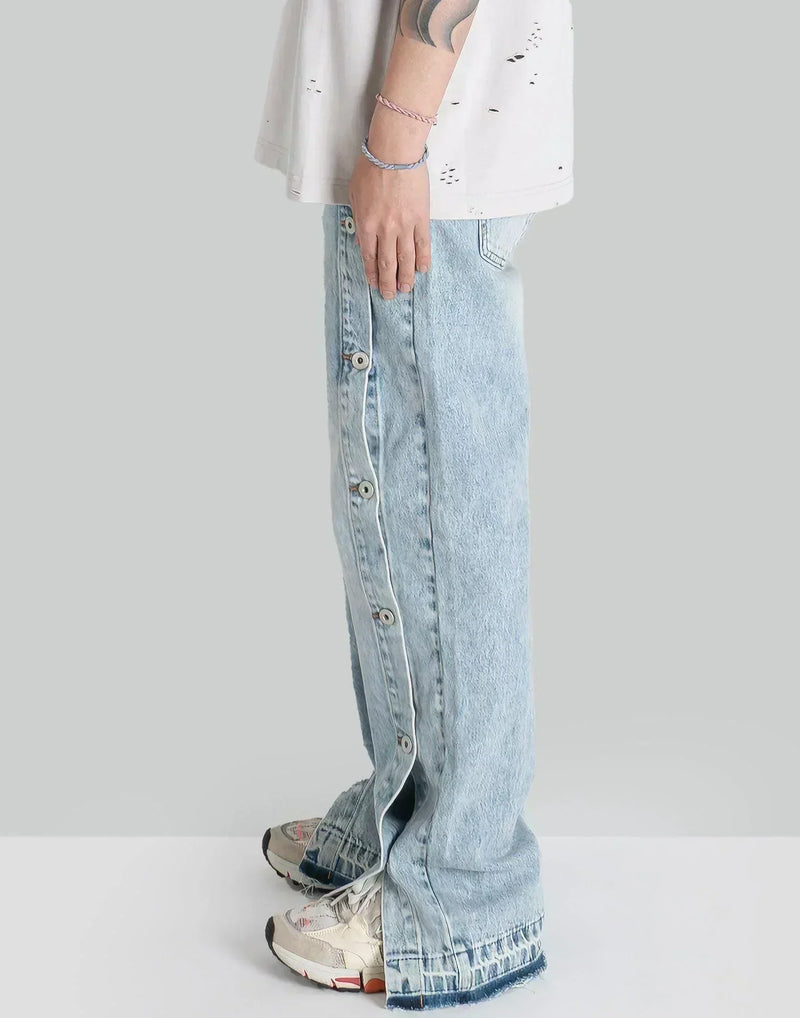 FENG CHEN WANG - SIDE RELEASE DENIM PANTS - 082plus