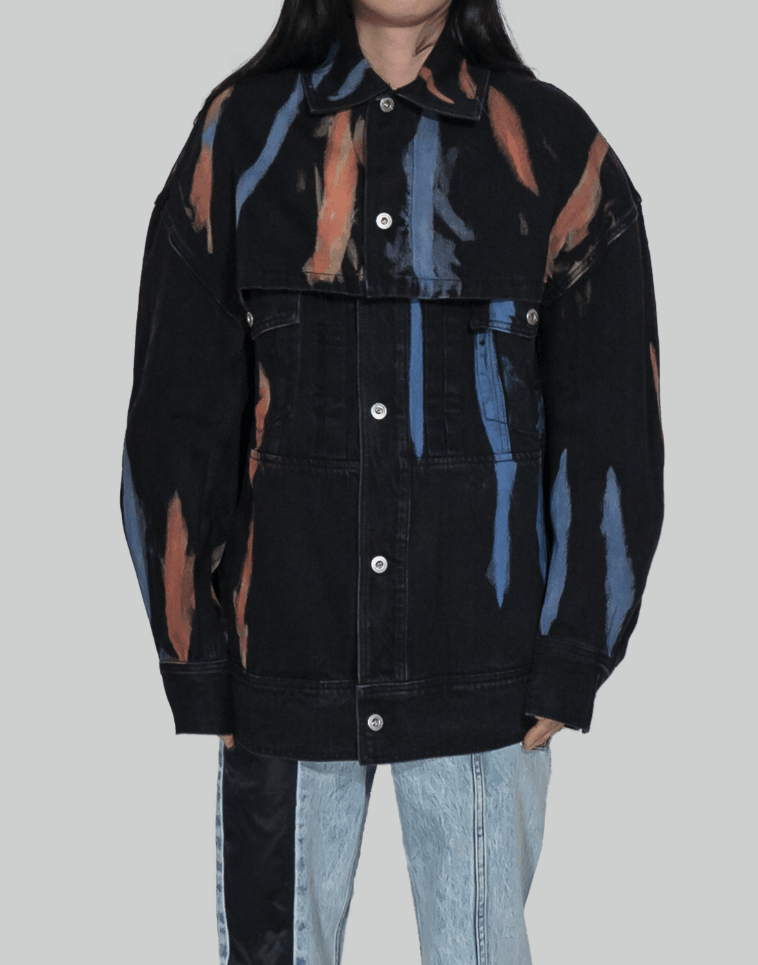 FENG CHEN WANG TIE-DYED DENIM JACKET – 082plus