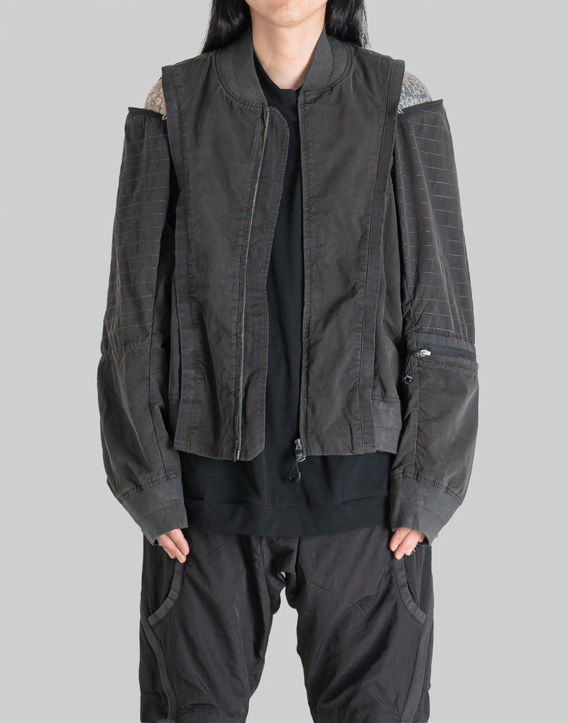 Crocodile Garments Hong Kong Luxury Brand Bomber Jacket Men’s Size Medium  Black 