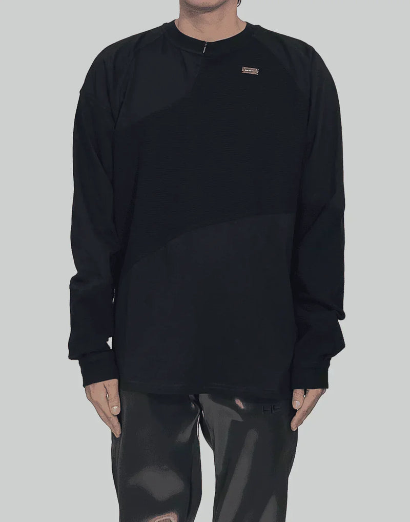 HELIOT EMIL - CONTRAST FABRIC L/S SHIRT - 082plus