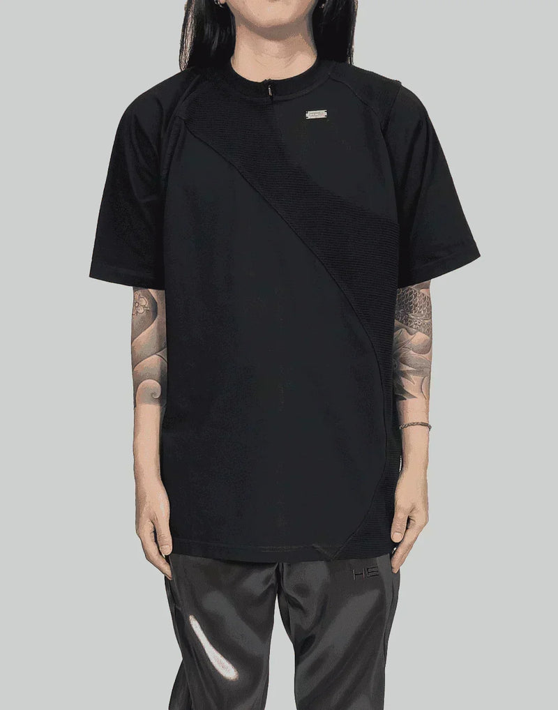 HELIOT EMIL - CONTRAST FABRIC T-SHIRT - 082plus