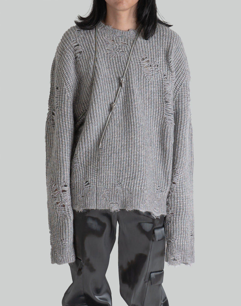 HELIOT EMIL - CONVEX DISTRESSED KNIT - 082plus