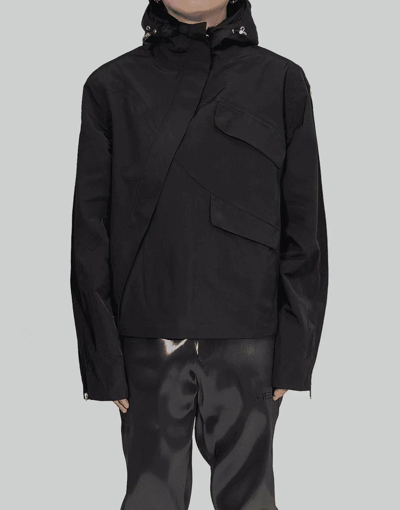 HELIOT EMIL - DIAGONAL ZIP TECHNICAL JACKET - 082plus