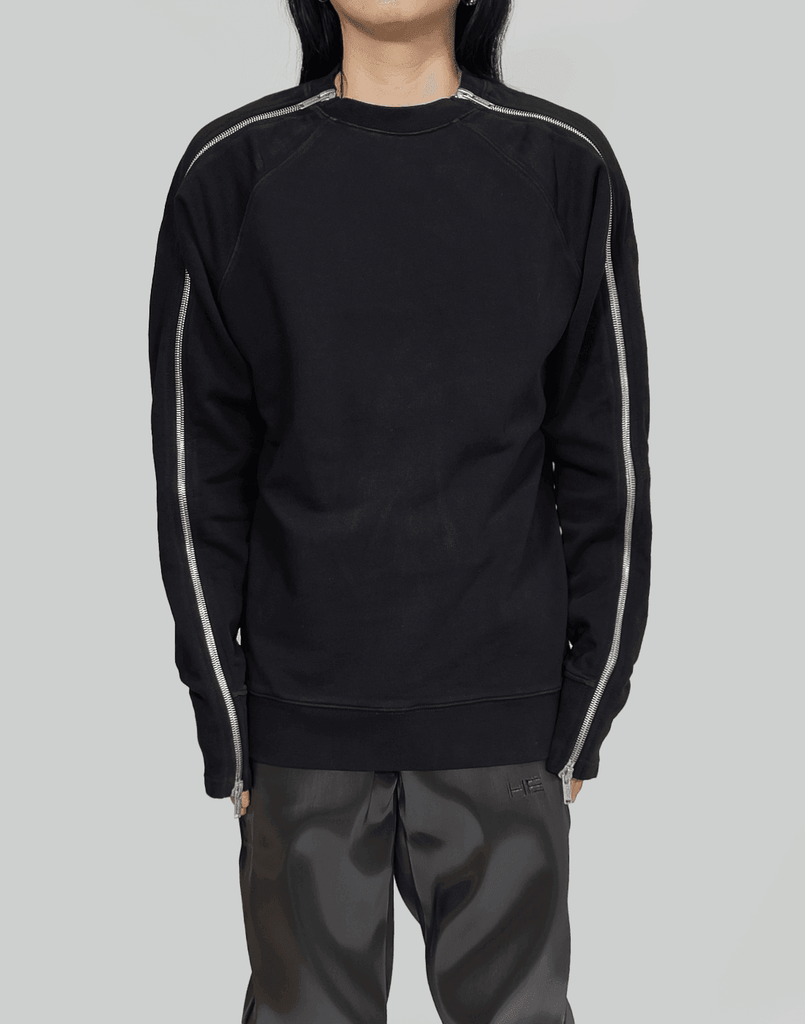 HELIOT EMIL DOUBLE ZIP CREWNECK – 082plus