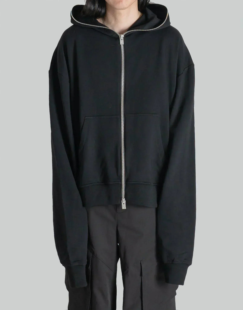トップス Heliot Emil EVOLUTIONIS ZIP HOODIE HELIOT EMIL Black Evolutions Zip Hoodie Heliot Emil