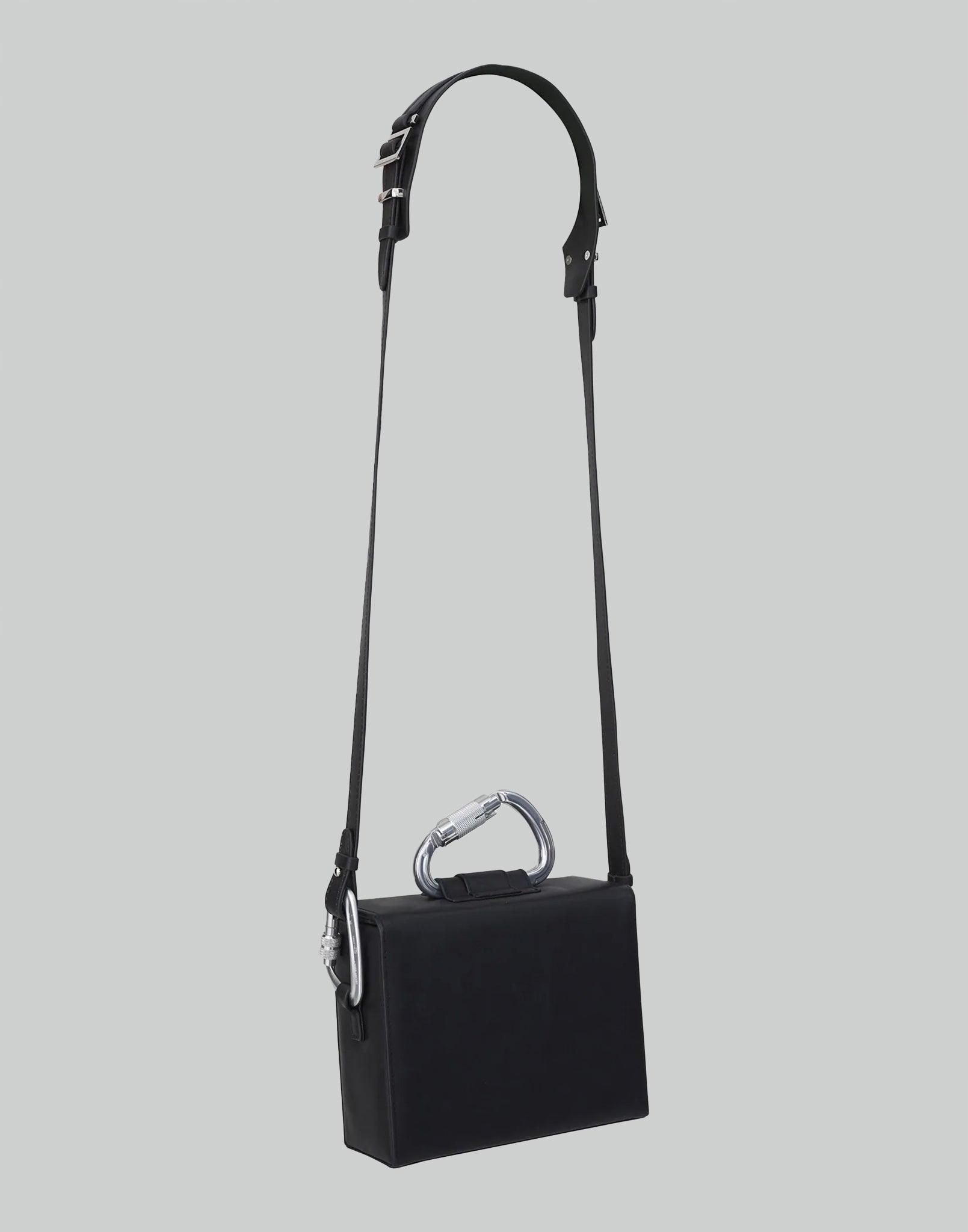 Heliot Emil Leather Carabiner Box Bag - Black