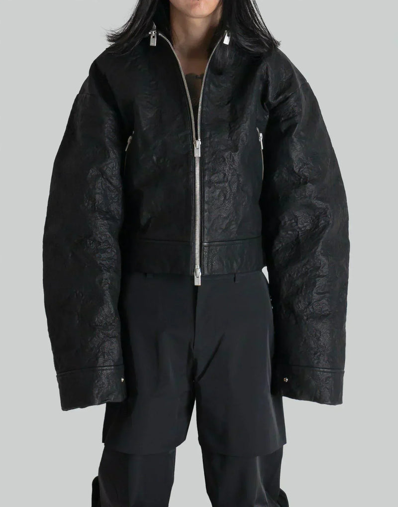 HELIOT EMIL - STIFF LEATHER JACKET - 082plus