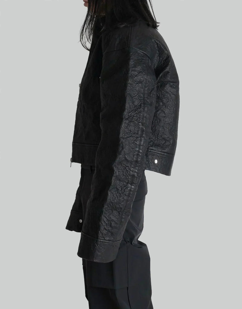 HELIOT EMIL - STIFF LEATHER JACKET - 082plus