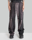 SUN-BLEACHED BELTED STRAIGHT TROUSERS