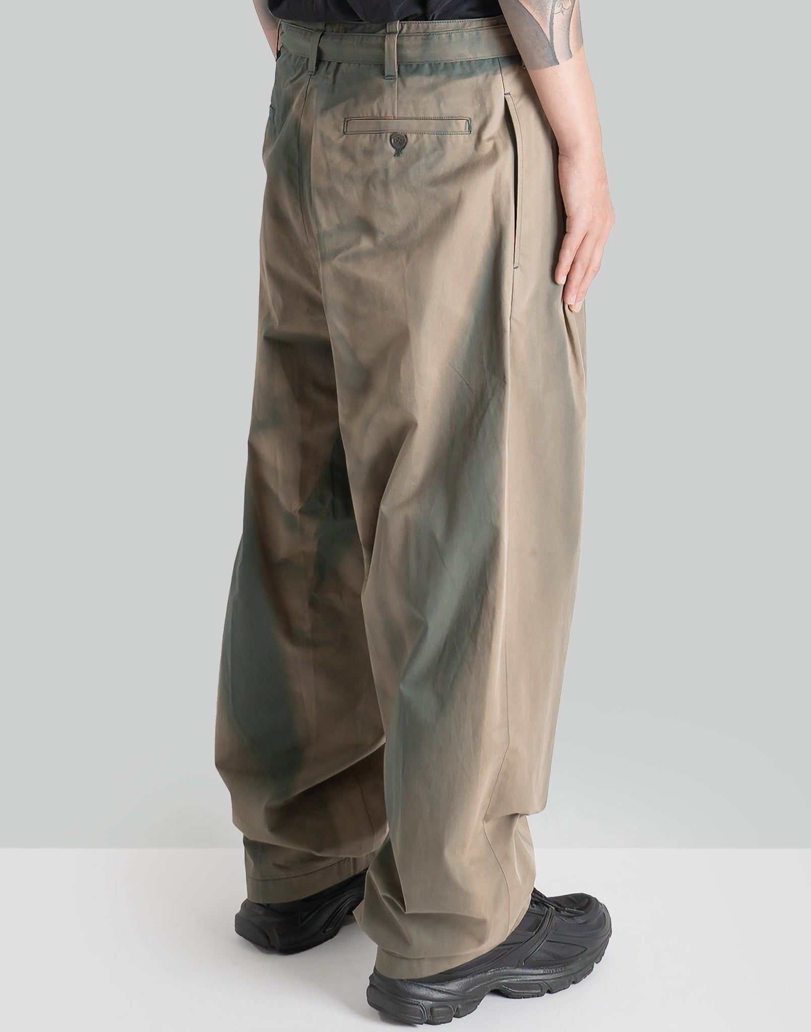 JiyongKim SUN-BLEACHED BELTED WIDE TROUSERS - 082plus