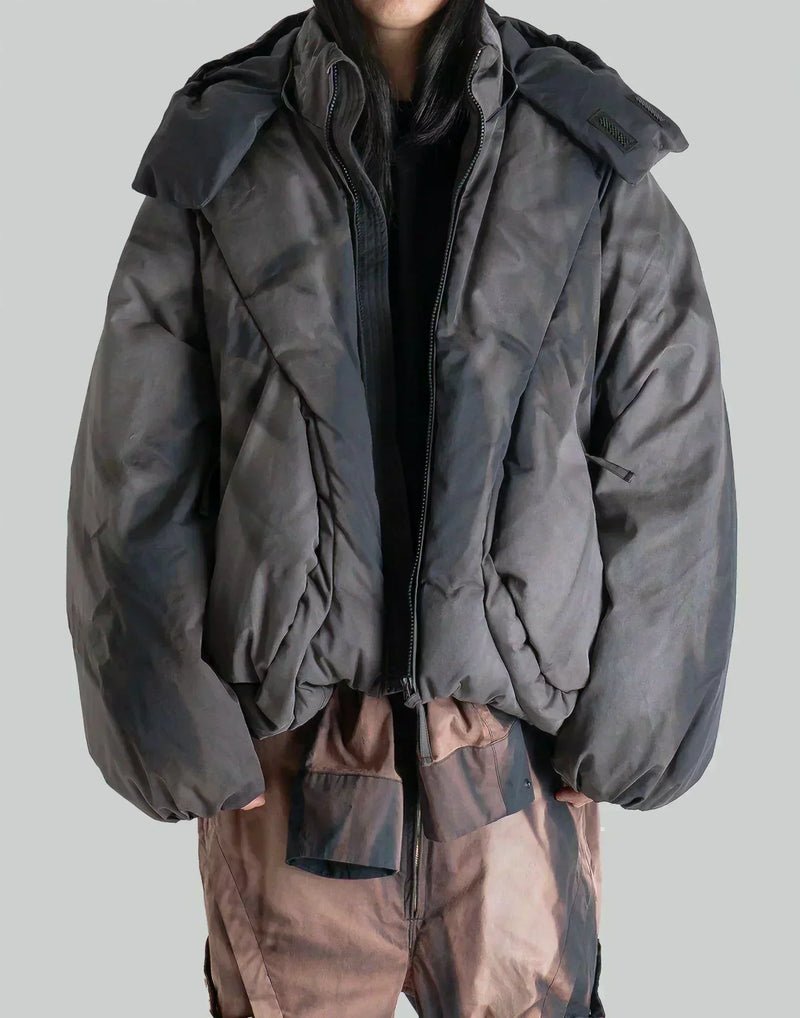 JiyongKim - SUN-BLEACHED DRAPED DOWN JACKET - 082plus