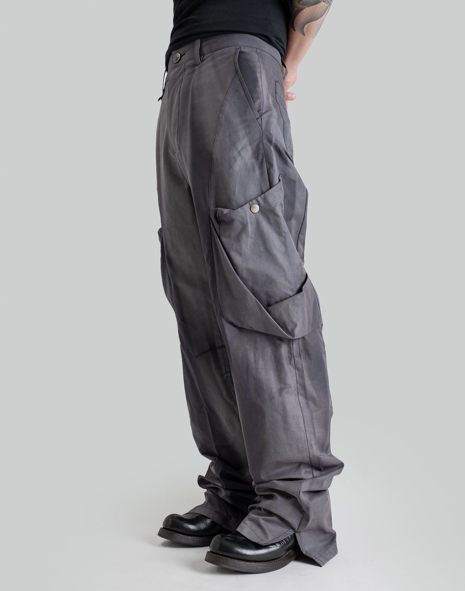 DPTO — NO.267 Black Ultra Fine Denim Draped Trousers