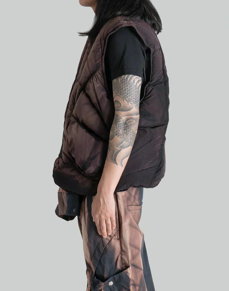 JiyongKim - SUN-BLEACHED FOLDED DOWN VEST - 082plus