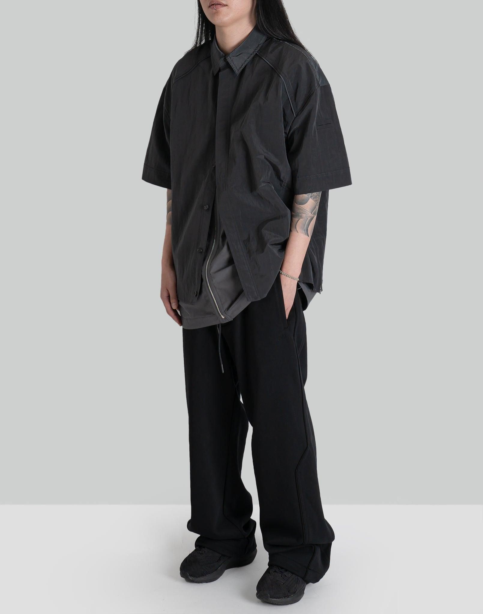 Juun.J Double Layered Short Sleeve Zip-Up Shirts - 082plus
