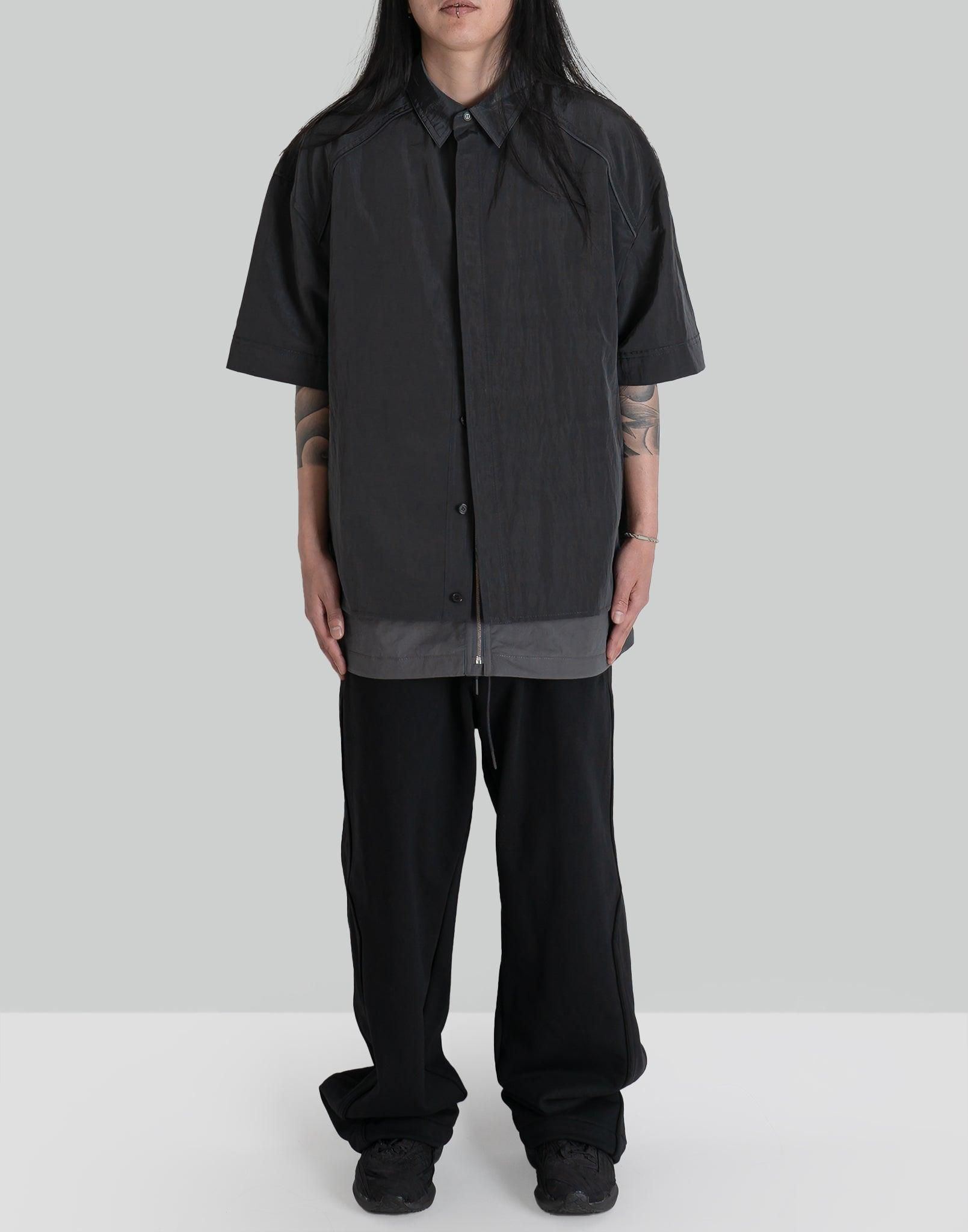 Juun.J Double Layered Short Sleeve Zip-Up Shirts - 082plus