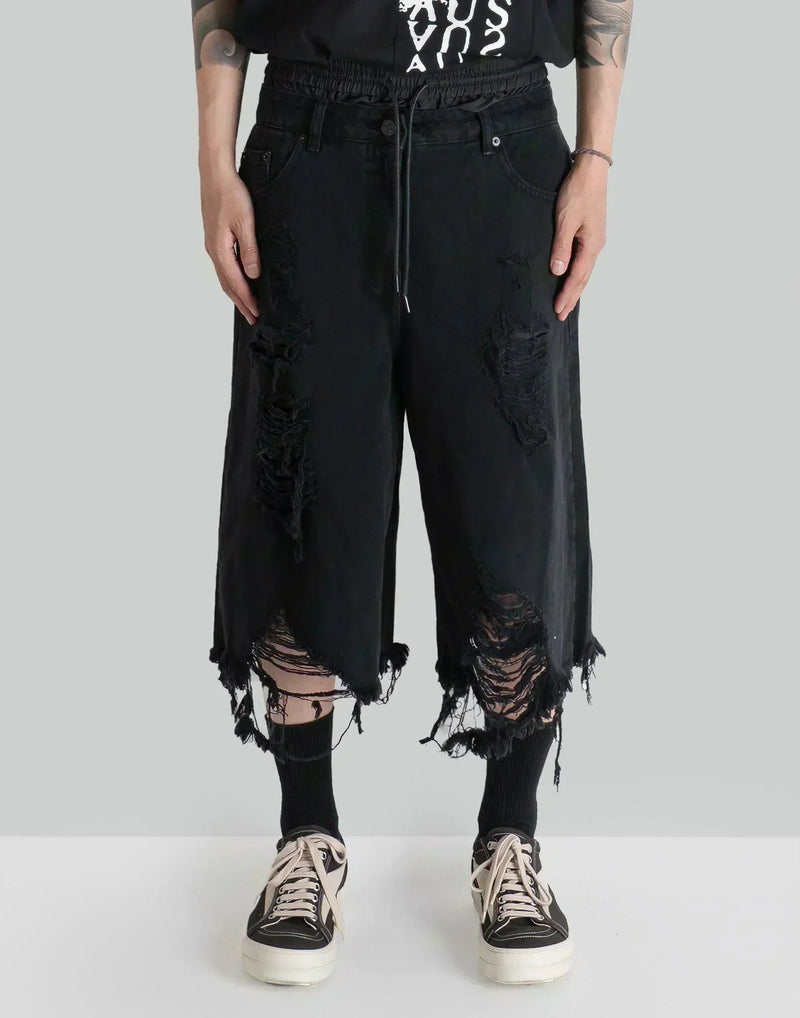 Juun.J - Double Waist Denim Bermuda Pants - 082plus