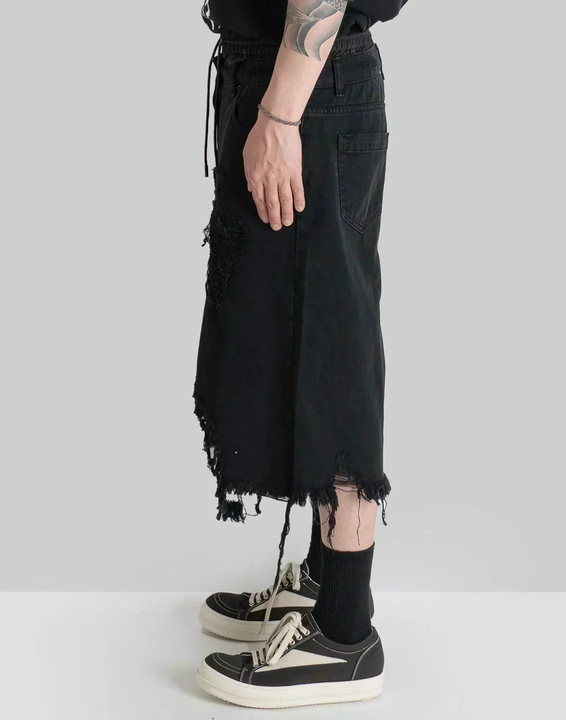 Juun.J - Double Waist Denim Bermuda Pants - 082plus