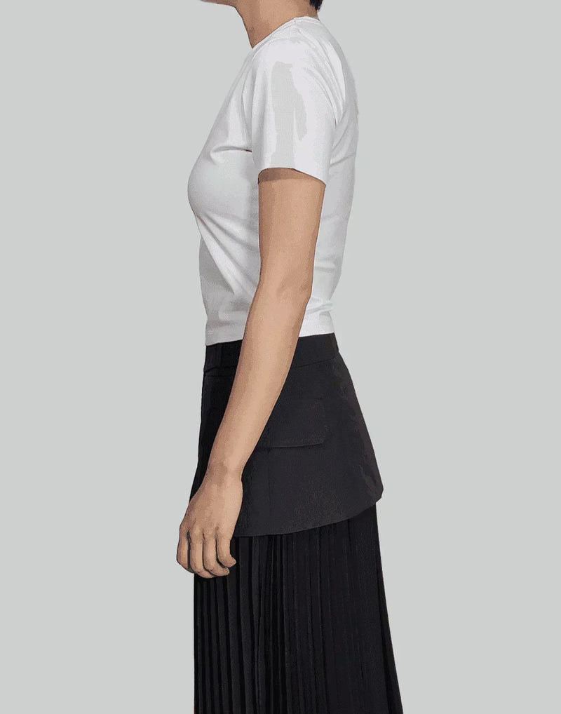 Juun.J - Embroidered Slim Fit Crop T-Shirt - 082plus