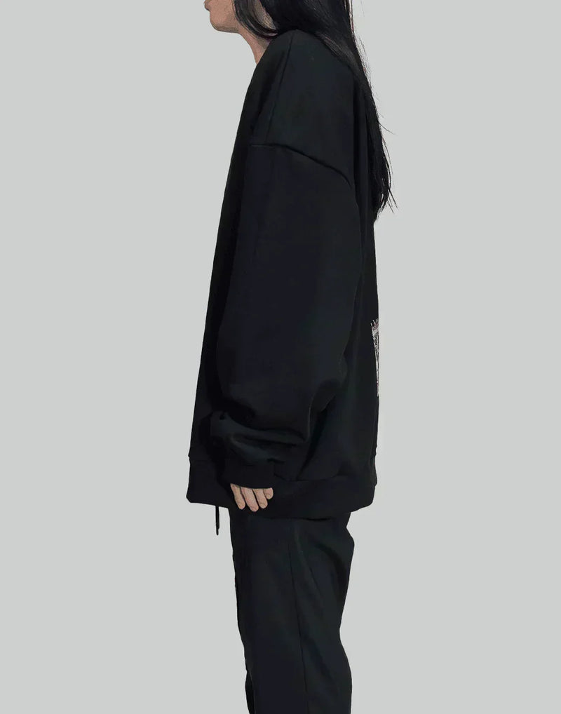 Juun.J - Graphic Loose Fit SweatShirt - 082plus