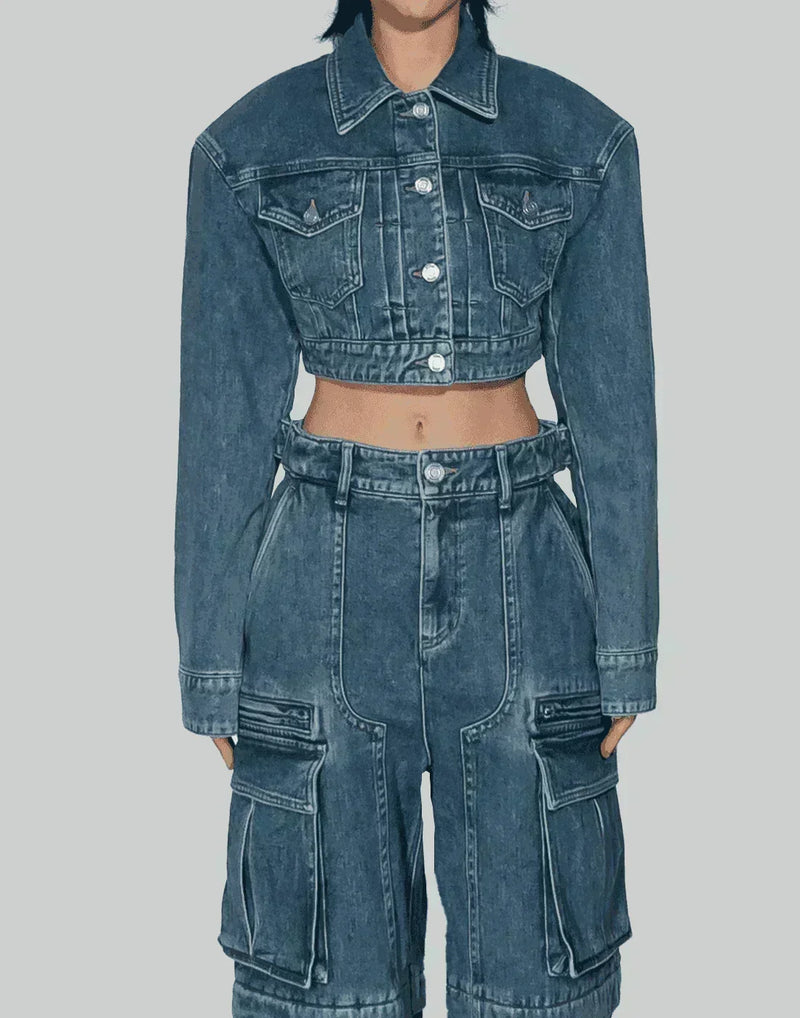 Juun.J - [Runway] Crop Denim Trucker - 082plus