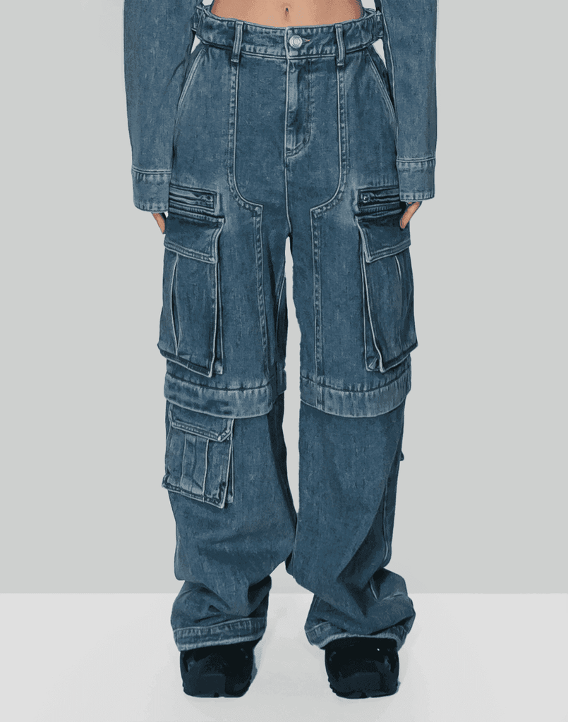 Juun.J [Runway] Layered Multi Pocket Denim Pants – 082plus