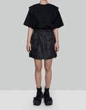 [T Line] Shoulder Detail Drawstring T-Shirt Dress