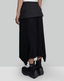 Juun.J Unbalance Pleated Skirt With Utility Belt - 082plus