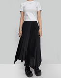Juun.J Unbalance Pleated Skirt With Utility Belt - 082plus