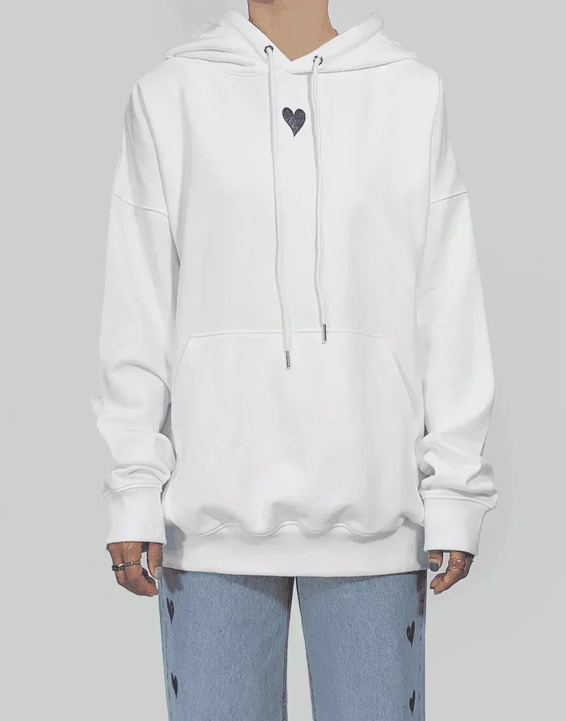 KIMHĒKIM - HEART STAMPED HOODIE - 082plus