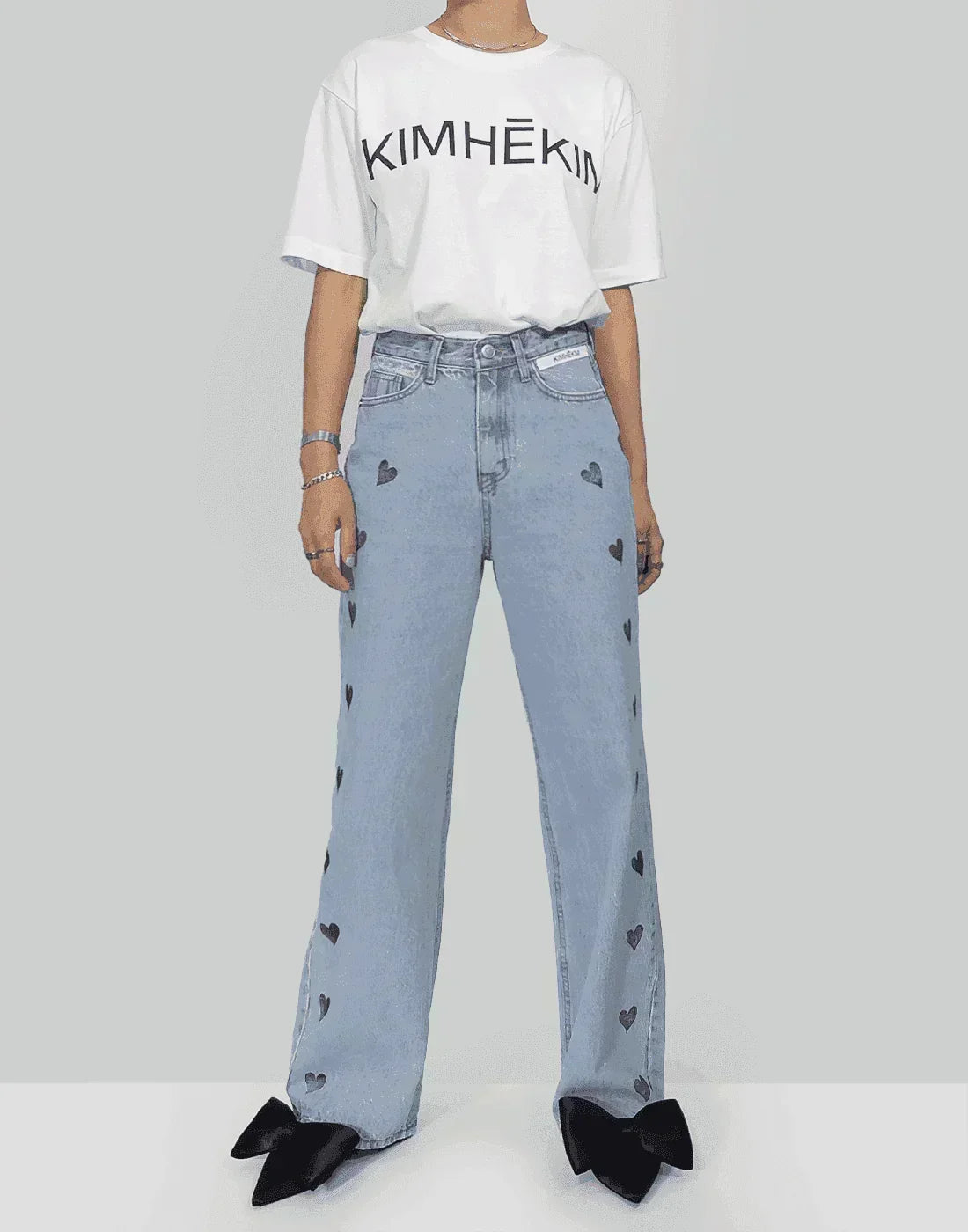 KIMHEKIM HEART STAMPED JEANS – 082plus