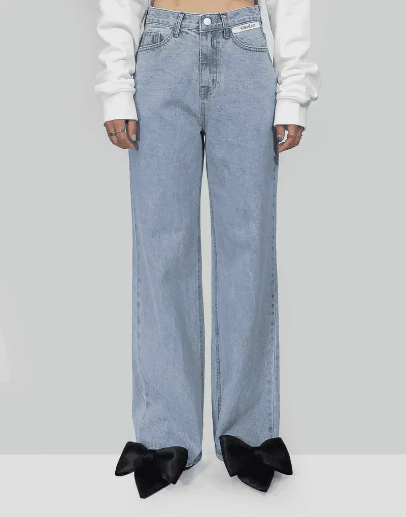 KIMHĒKIM - LABEL WIDE FIT JEANS - 082plus