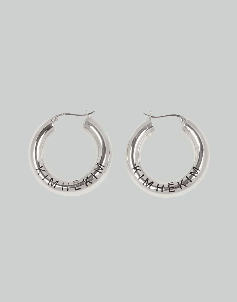KIMHĒKIM - LOGO HOOP EARRINGS - 082plus
