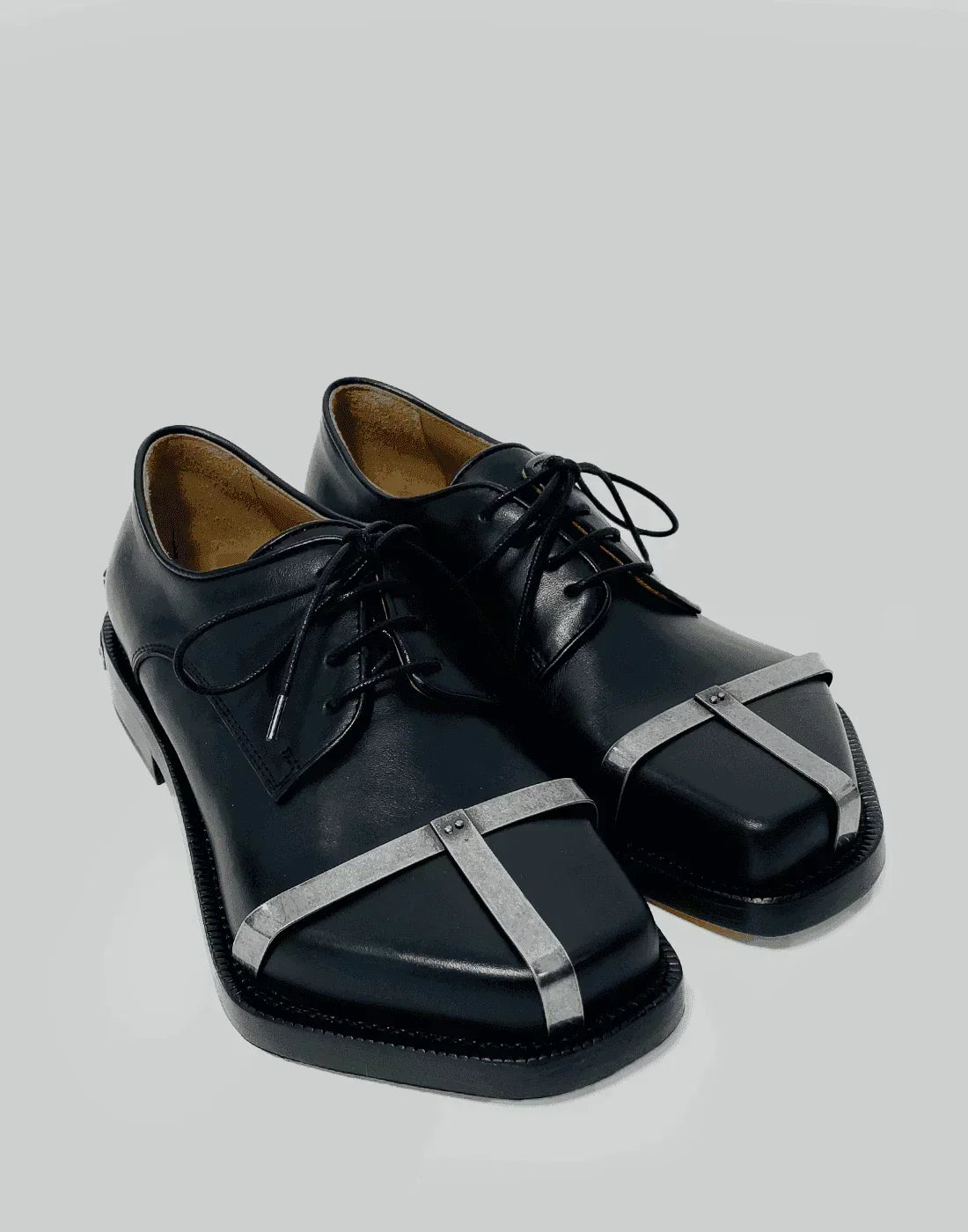靴 magliano 21ss monster derby 40 Magliano Black Leather Forever Monster Derby Magliano