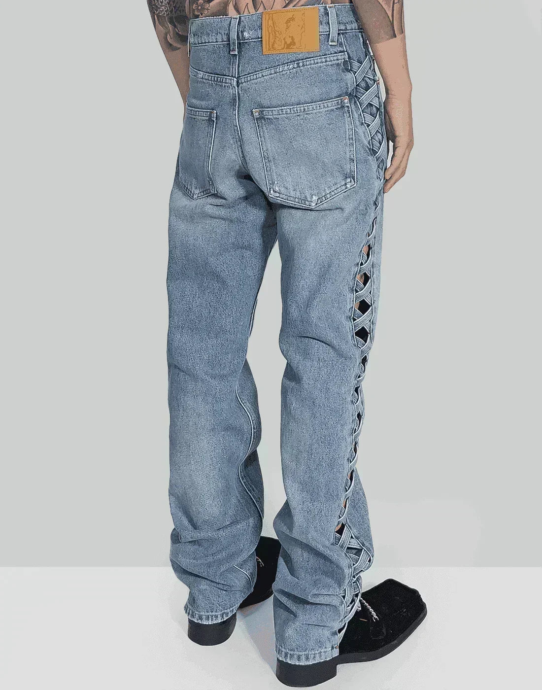 Martine rose マーティンローズ　cross hatch ジーンズ Martine Rose Cross hatch jeans - blue | Garmentory