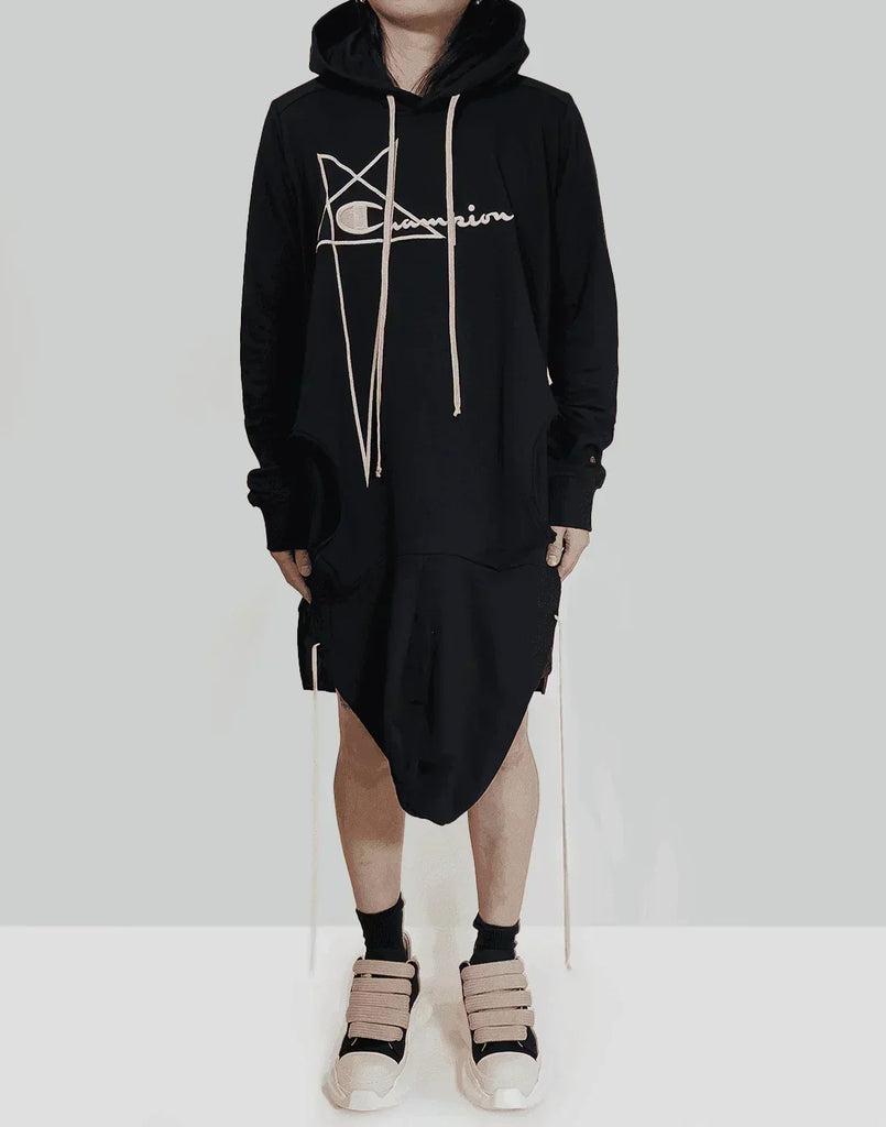 【関税&送料込】Rick Owens X Champion Hoodie Rick Owens Rick Owens X Champion Bluza | Balardi