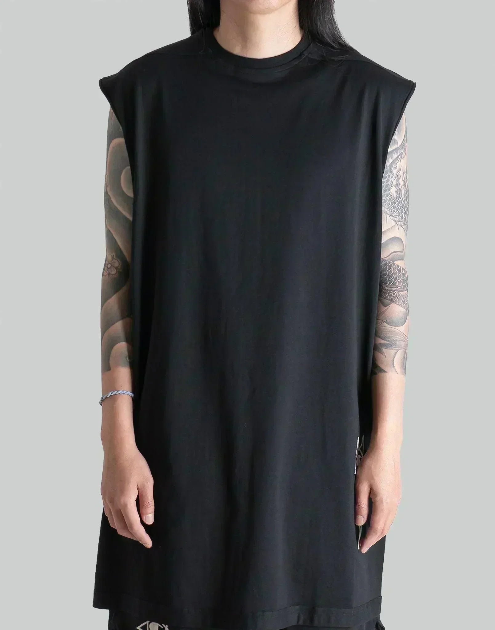 Rick Owens Double layered Tee 12S/S 黒ロング Rick Owens Double layered Tee 12S/S 黒ロング